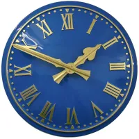 Altrincham Outdoor Clock Service blue dial